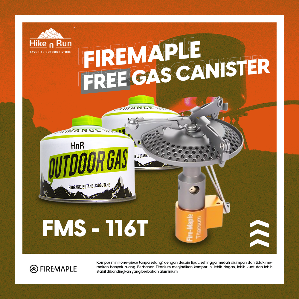 FIRE MAPLE STOVE FMS-116T TITANIUM FREE GAS 110 GRAM 1 PCS