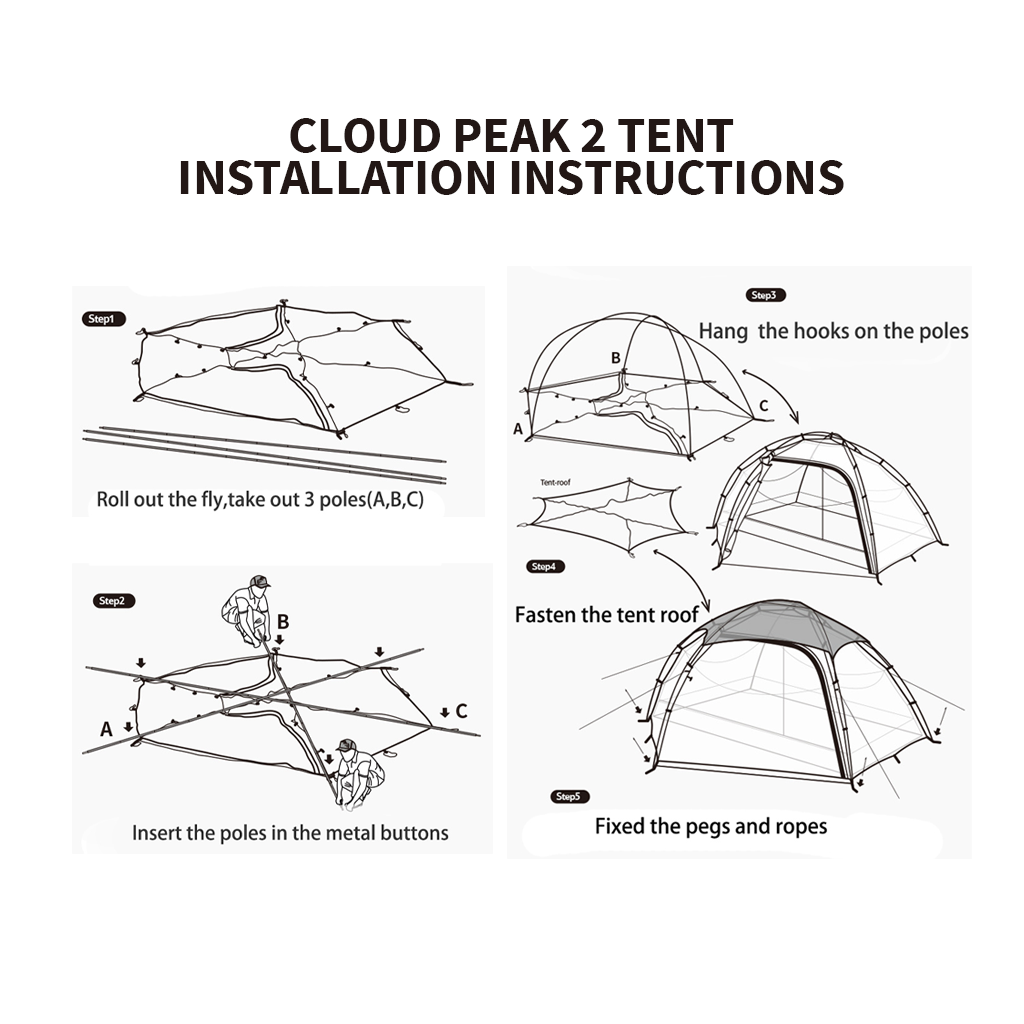 Tenda Camping Naturehike NH17K240-Y Cloud Peak Tent 2P