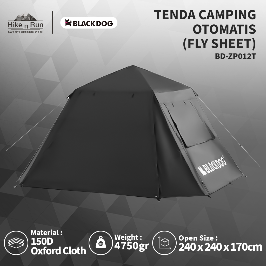 DISCONTINUE!!! Blackdog Tenda Camping Otomatis BD-ZP012T Large Auto Tent 3-4P