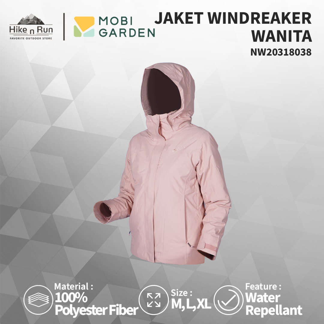 Jaket Windbreaker Wanita Mobi Garden NW20318038 Jacket Travelling