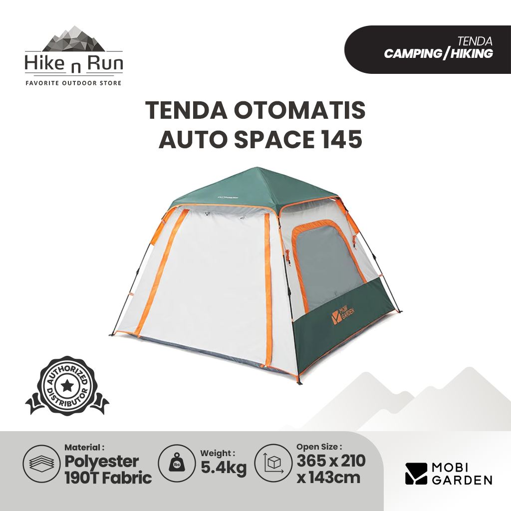 Mobi Garden Auto Space 145 Tenda Camping Otomatis 3-4 Orang - EX19561004