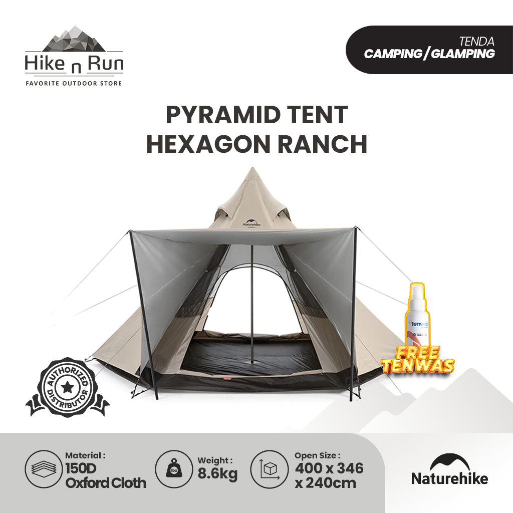 PREORDER!!!  Tenda Camping Naturehike NH20ZP013 Pyramid Tent Hexagon Ranch