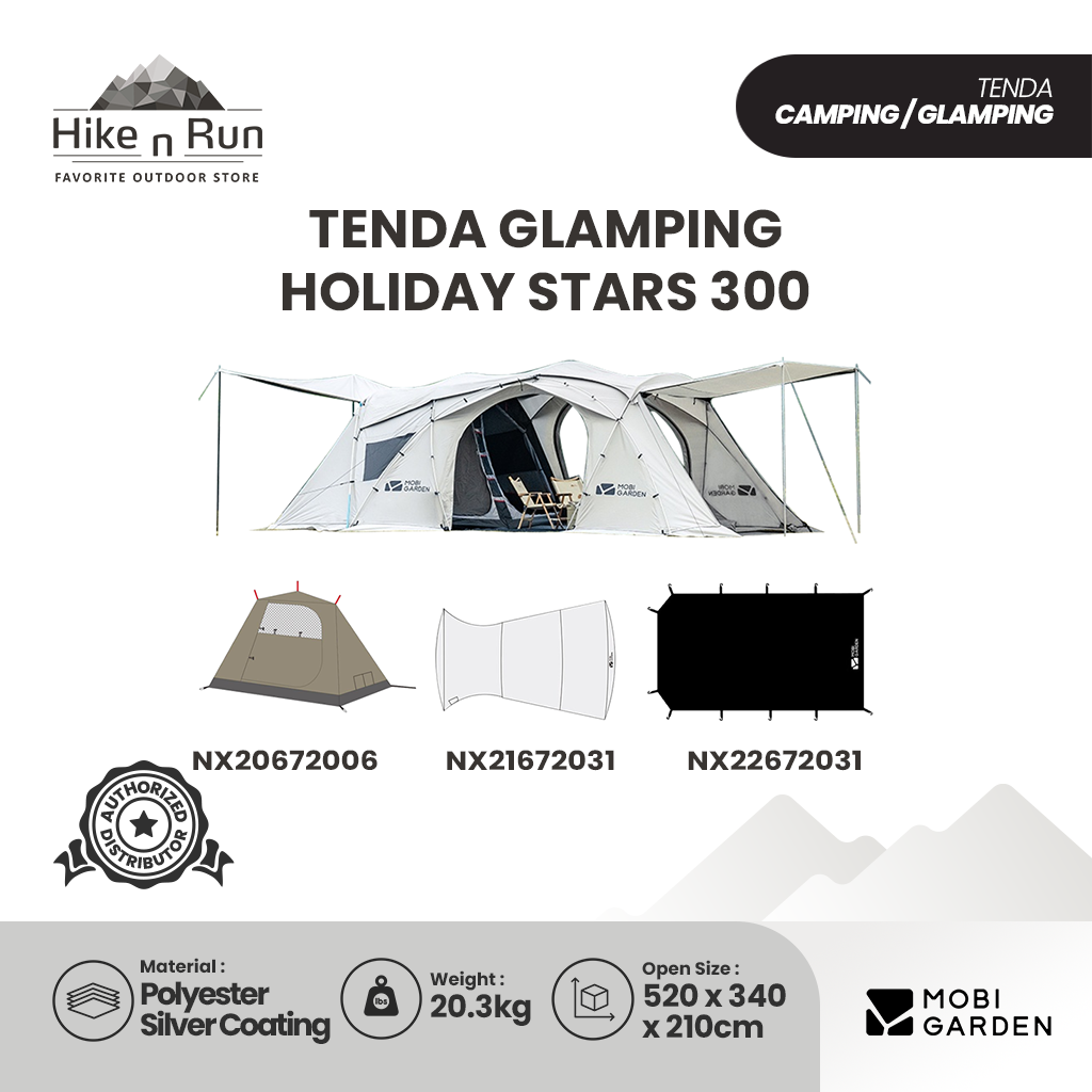 Tenda Camping Mobi Garden Holiday Stars 300 Glamping Tent