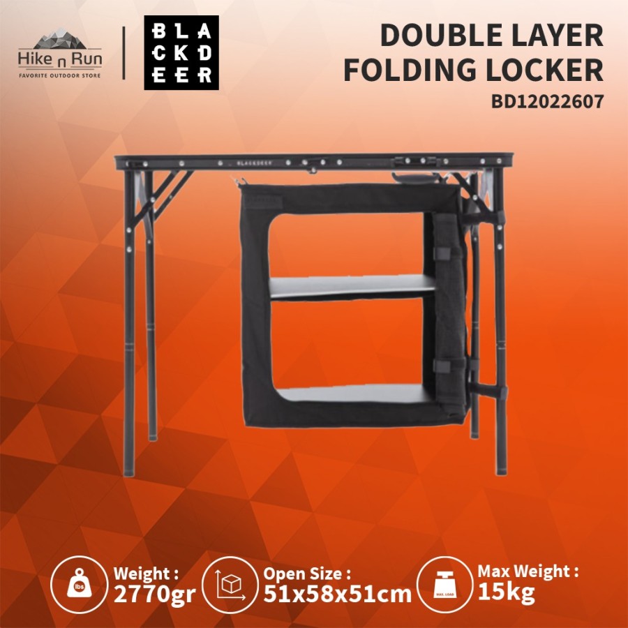Rak Loker Portable Blackdeer BD12022607 Double Layer Folding Locker