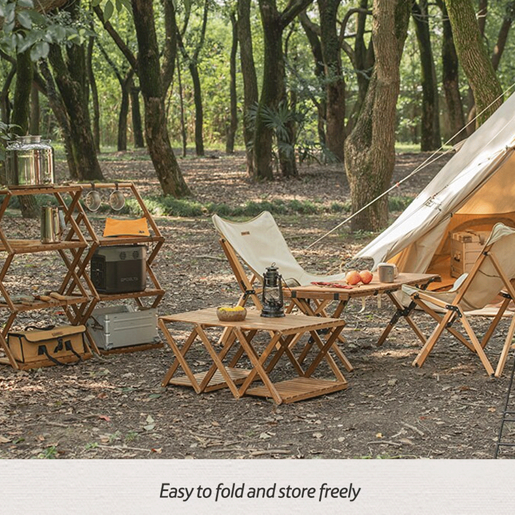 Meja Rak Lipat Naturehike NH20JJ016 Camping Folding Shelf Table