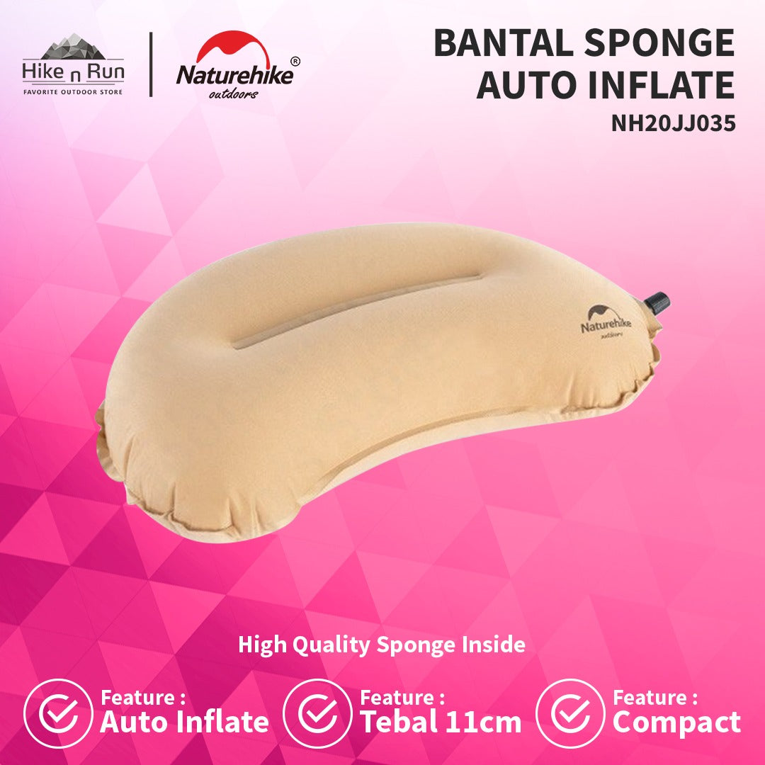 Bantal Naturehike NH20ZT006 Auto Inflate Sponge Pillow