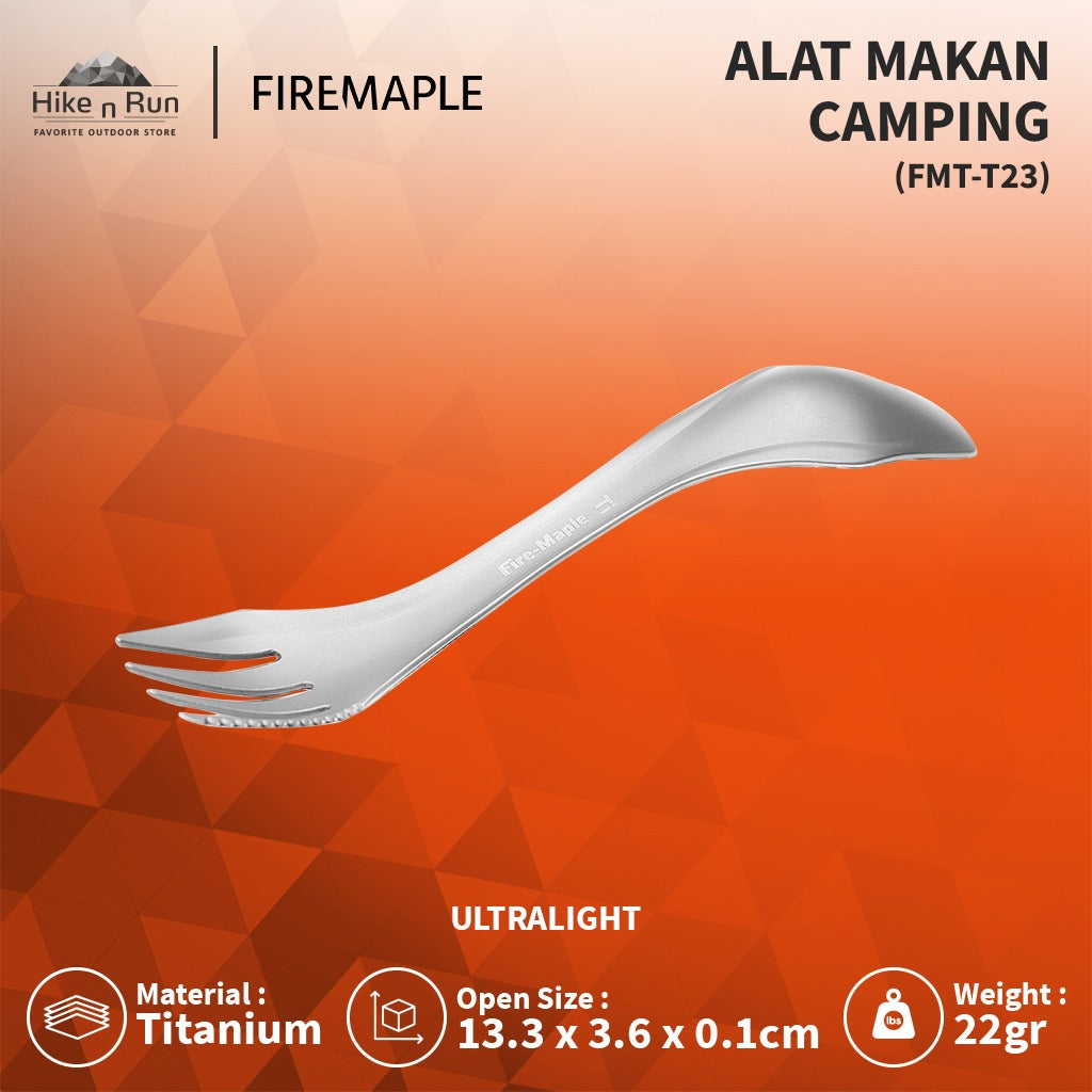 Alat Makan Camping Firemaple FMT-T23 Titanium Cutlery