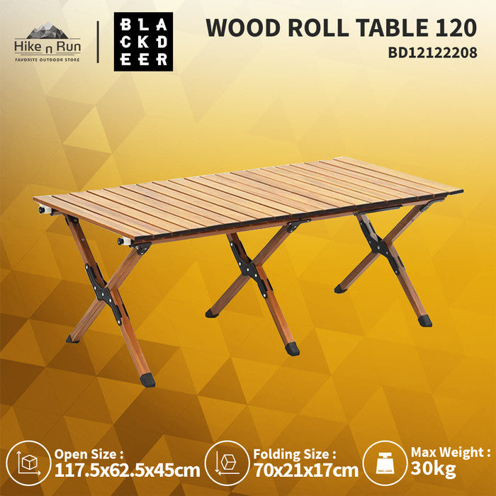 Meja Lipat Blackdeer 120 BD12122208 Portable Wood Roll Table