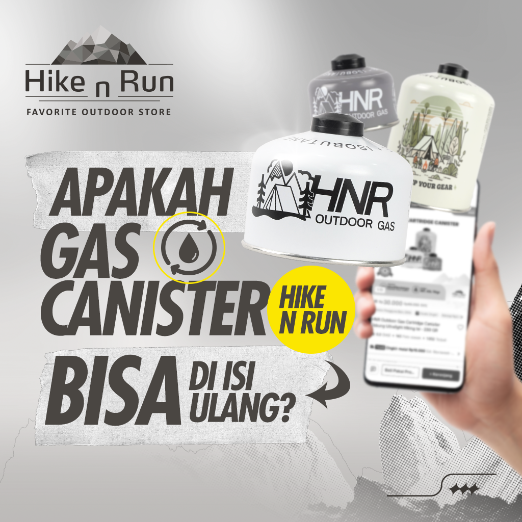 Hike n Run Portable Gas Canister Camping Hiking Terisi 110gr 230gr 450gr