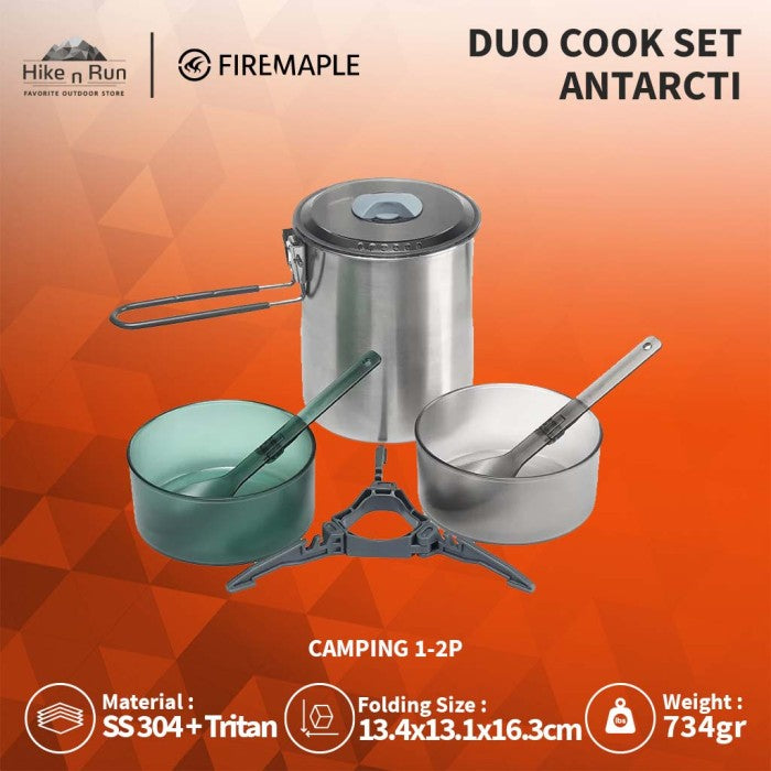 Cooking Set Camping Firemaple Antarcti Pot Duo Cook Set Nesting