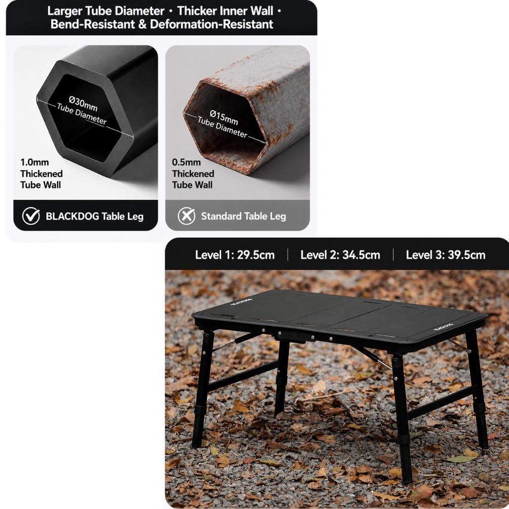 Blackdog Meja Lipat IGT Hidrolik CBD2650JJ013 Adjustable Folding Table Portable Meja Camping Modular