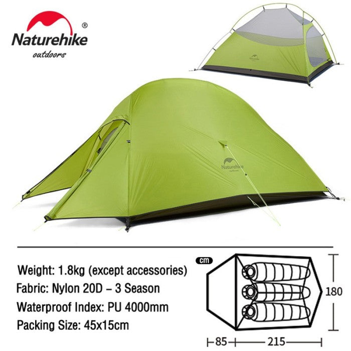 Tenda Naturehike Tent Cloud UP 3 2018 NH18T030-T 20D