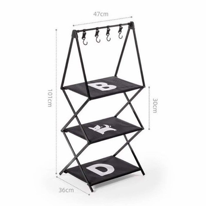 Blackdog Rak Camping Lipat BD-ZWJ002 Folding Shelf 3 Layer( Discontinue)