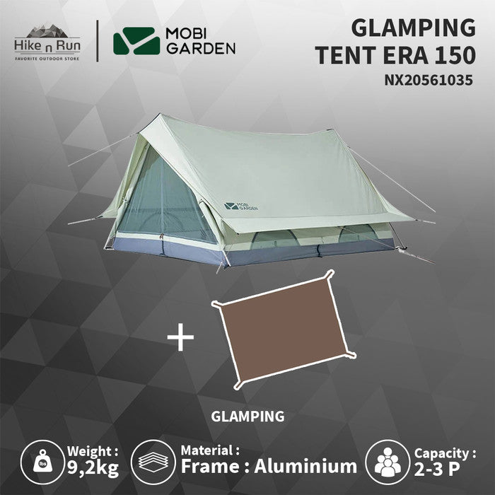 BUNDLING Tenda Camping Mobi Garden NX20561035 ERA 150 Glamping Tent + MG MAT FOR ERA 150