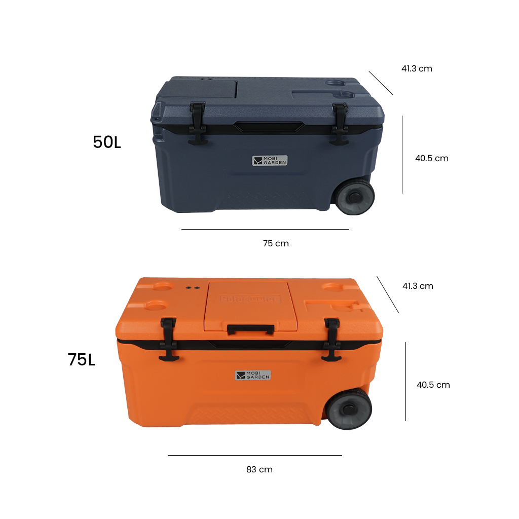Mobi Garden Kotak Pendingin Premium 50L 75L NX24684008 NX24684009 Glacier Cooler Box Outdoor