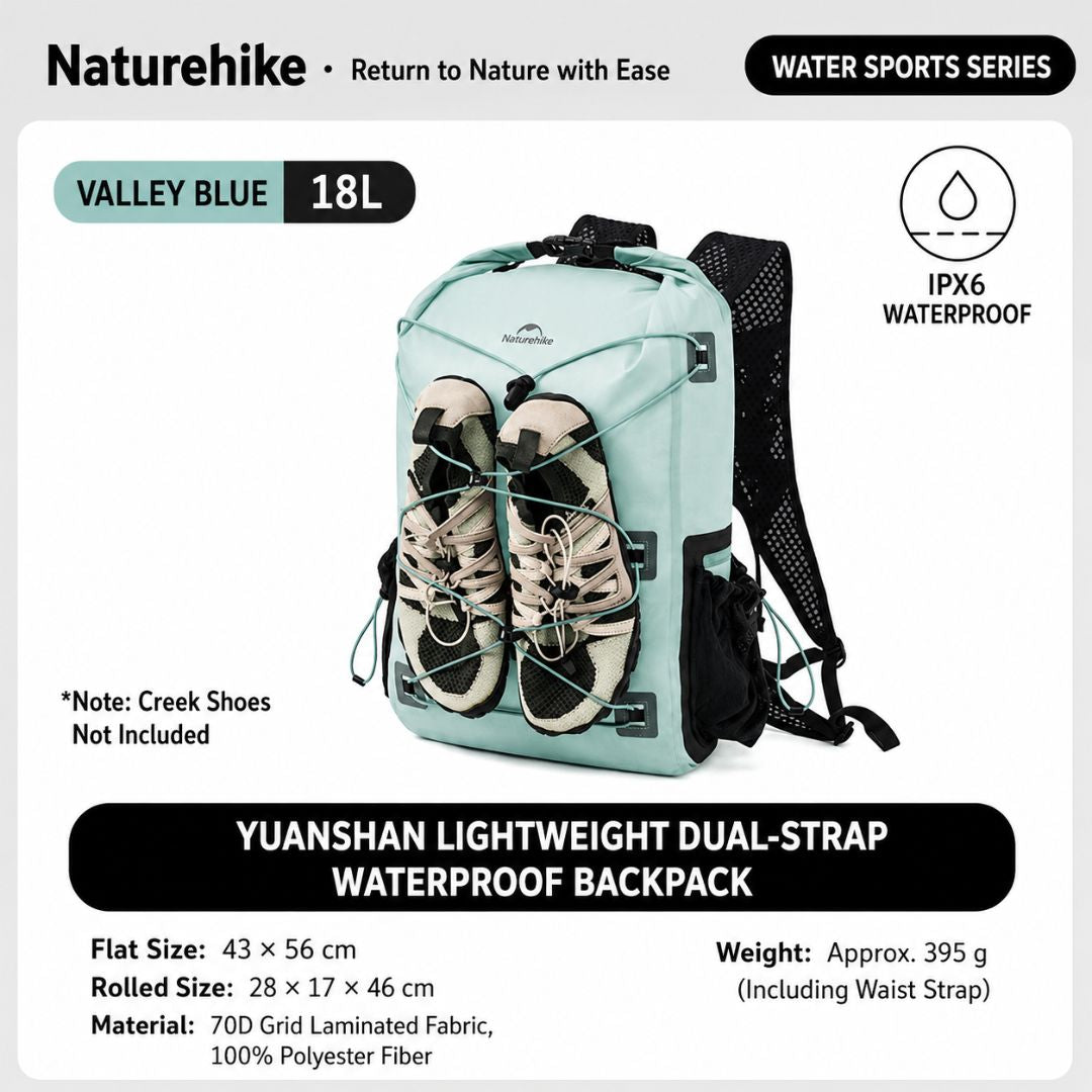Dry Bag Ringan NATUREHIKE CNH22BB003 25L Backpack Carrier Hiking
