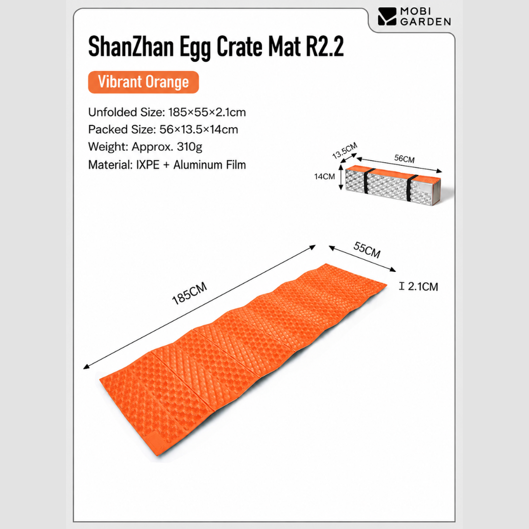 Mobi Garden Matras Lipat IXPE R-Value R2.1 2.2 2.6 NX2366300 Sleeping Pad Busa UL Ultralight Egg Crate R Value 2.1 2.2 2.6 NX2566302