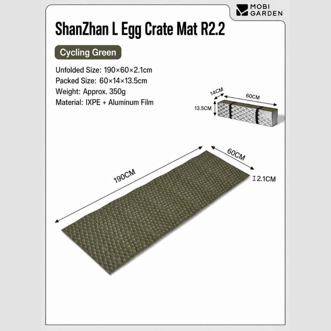 Mobi Garden Matras Lipat IXPE R-Value R2.1 2.2 2.6 NX2366300 Sleeping Pad Busa UL Ultralight Egg Crate R Value 2.1 2.2 2.6 NX2566302