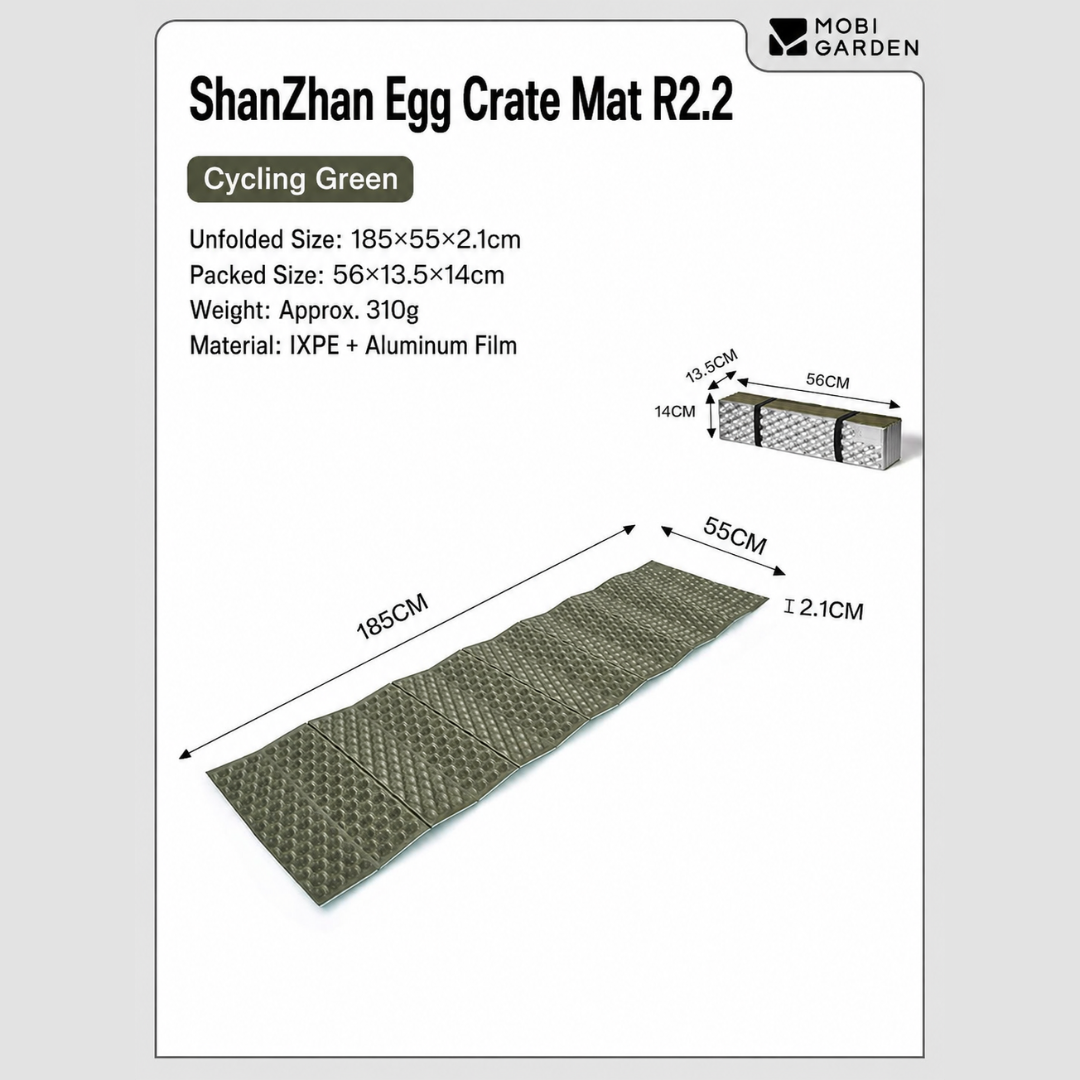Mobi Garden Matras Lipat IXPE R-Value R2.1 2.2 2.6 NX2366300 Sleeping Pad Busa UL Ultralight Egg Crate R Value 2.1 2.2 2.6 NX2566302