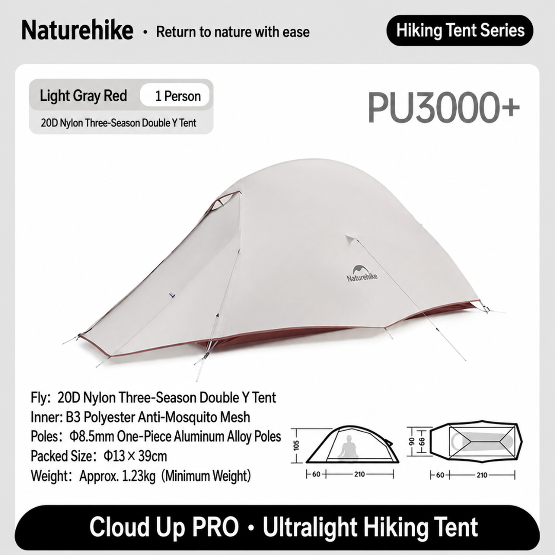 Tenda Hiking Ringan Naturehike Hiking Tent Cloud Up NH18T010-T NH17T001-T NH18T030-T CNK2450WS032