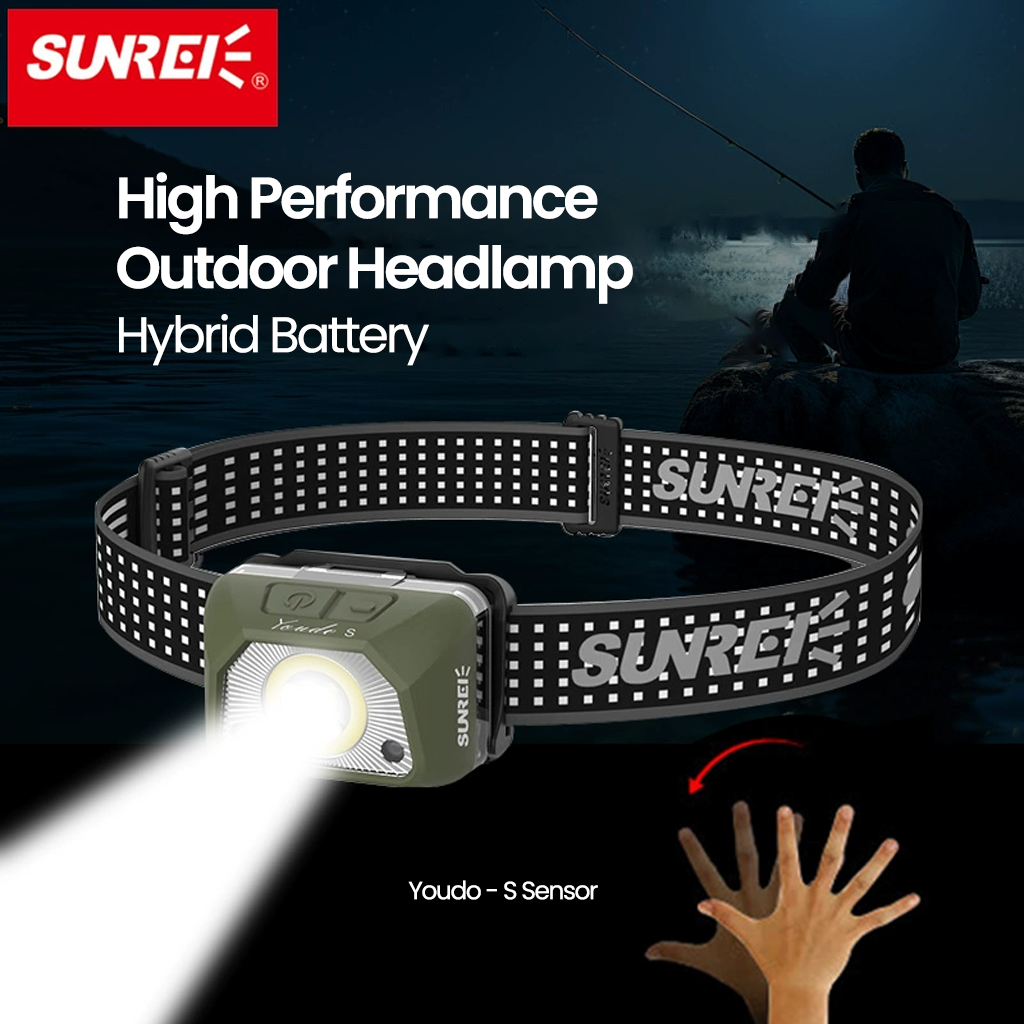 Sunrei Senter Kepala Youdo S Batre Hybrid Litium AAA Headlamp Outdoor 400 600 Lumens Waterproof IPX8