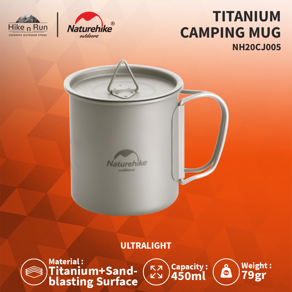 Gelas Camping Titanium Naturehike NH20CJ005 Camping Titanium Mug