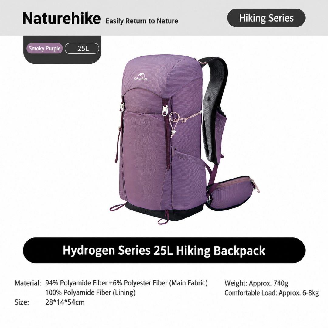 Naturehike Tas Hiking Gunung Ringan Hydrogen 25L Ultralight Backpack CNK2550XB010-D8U Tas Ransel Hiking Lipat Ringan Waterproof Daypack Travel Outdoor