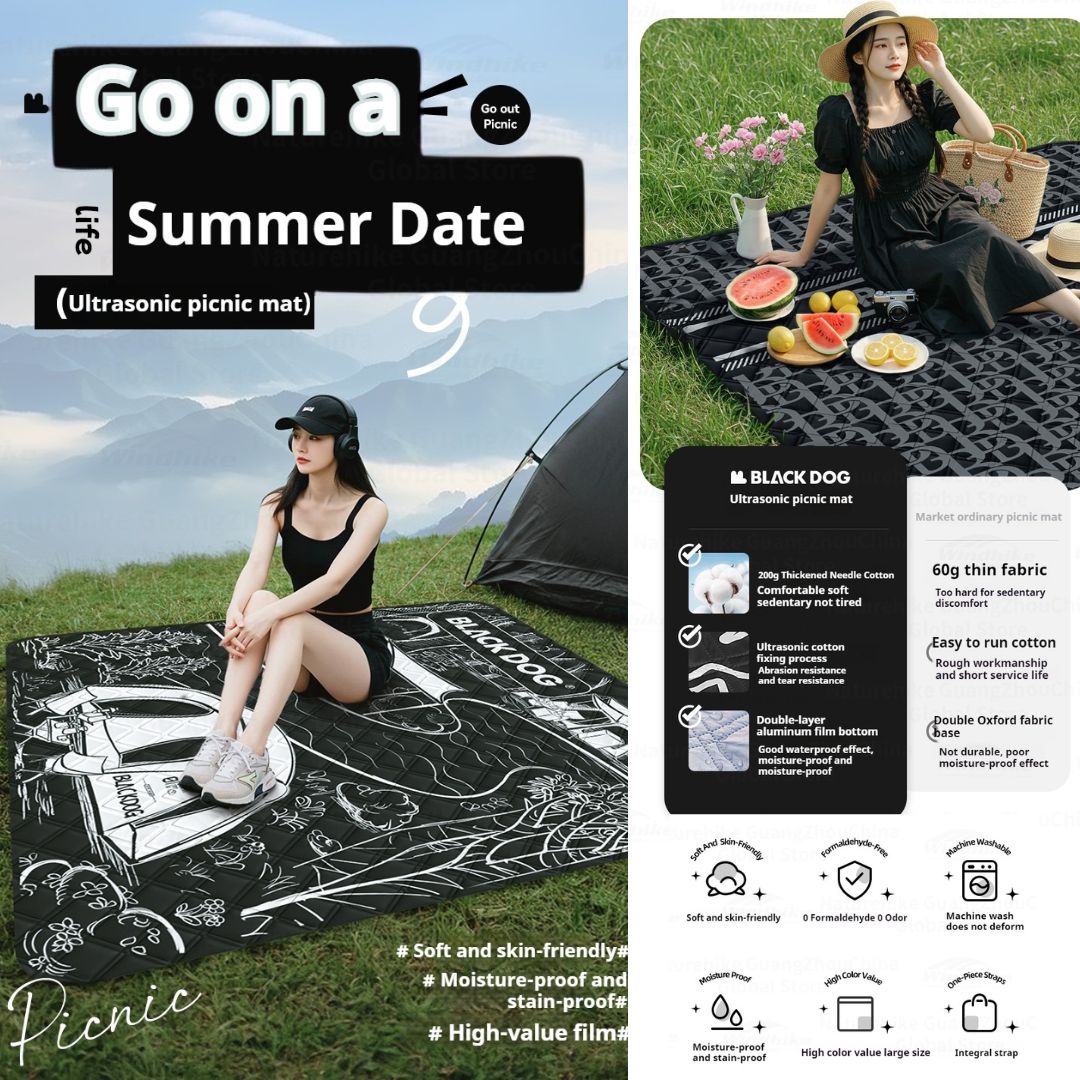 BLACKDOG Matras Piknik Camping Motif Ultrasonic Picnic Mat CBD2550WS011