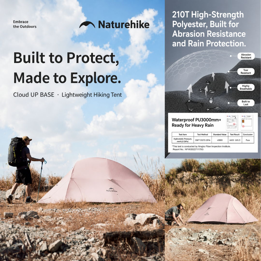 Tenda Hiking Ringan Naturehike Hiking Tent Cloud Up NH18T010-T NH17T001-T NH18T030-T CNK2450WS032