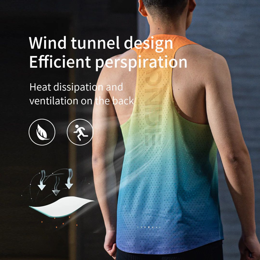 AONIJIE FM5155 Running Sleeveless Tank Top Baju Lari Singlet Ultralight Quick Dry Breathable Sport Outdoor