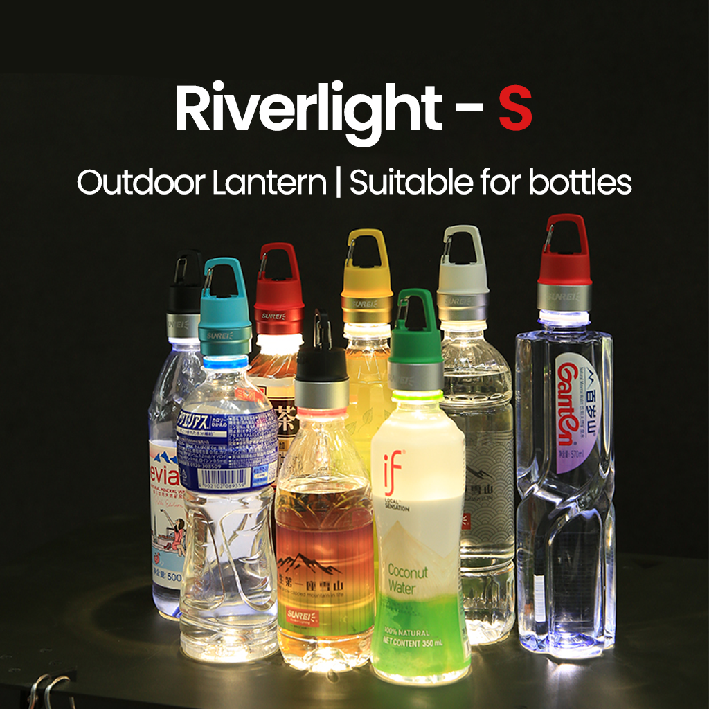 Aksesoris Sunrei Mini Lantern Lampu Tenda Gantung Riverlight-S Camping Lentera kecil Ultralight hiking 100 Lumens waterproof tutup botol