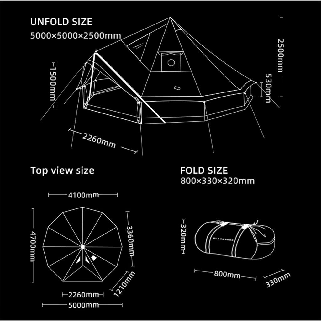 TENDA CAMPING BLACKDEER BD12111123 PARTY YURT GLAMPING TENT