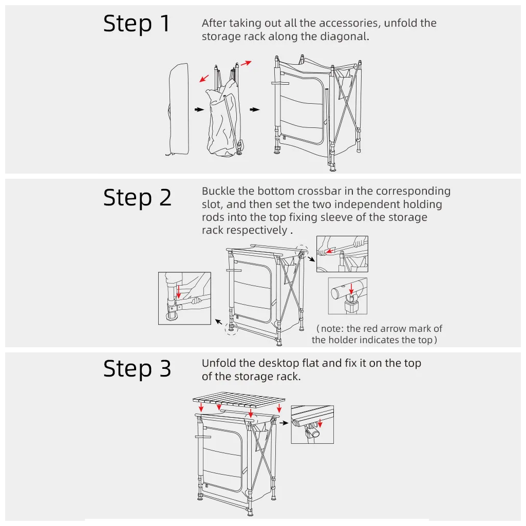 RAK PENYIMPANAN CAMPING BLACKDEER BD12212608 FOLDING TABLE KITCHEN