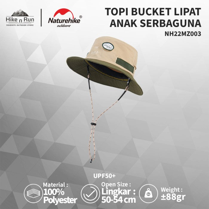 Naturehike Topi Bucket Lipat Anak NH22MZ003 Outdoor Bucket Hat Anti-Uv