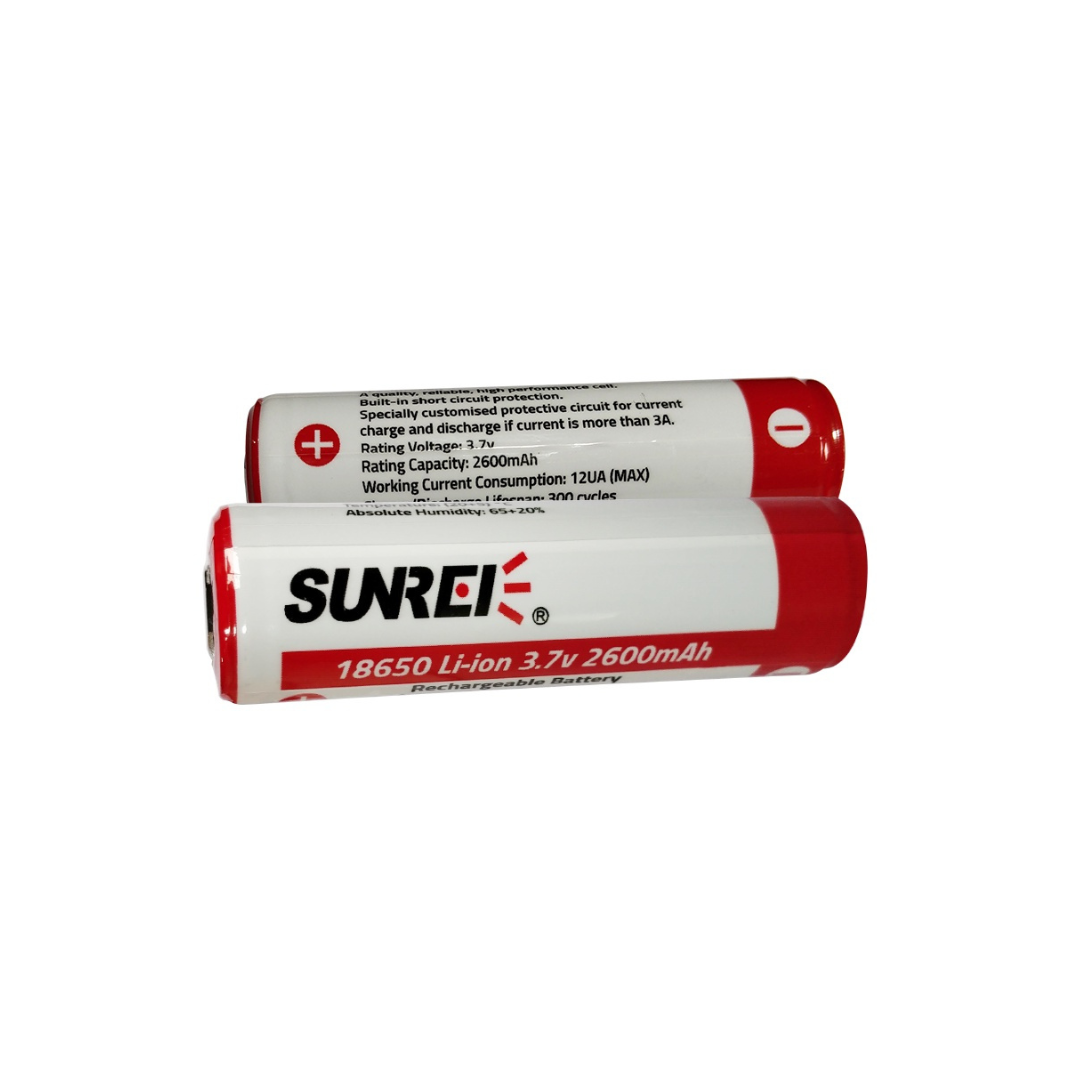 Sunrei Battery Baterai Batre Sparepart SLB1250 18650 21700 2600mAh 3400mAh 5000mAh 1250mAh