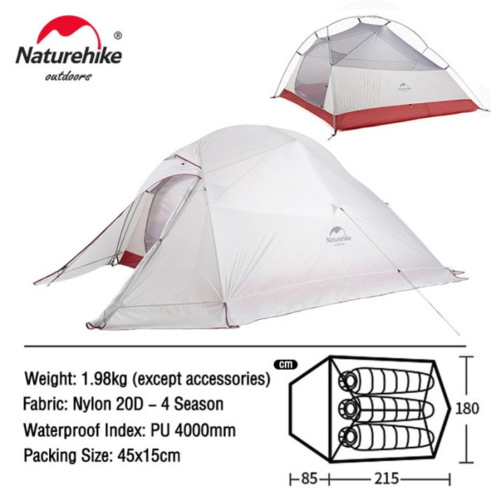 Tenda Naturehike Tent Cloud UP 3 2018 NH18T030-T 20D