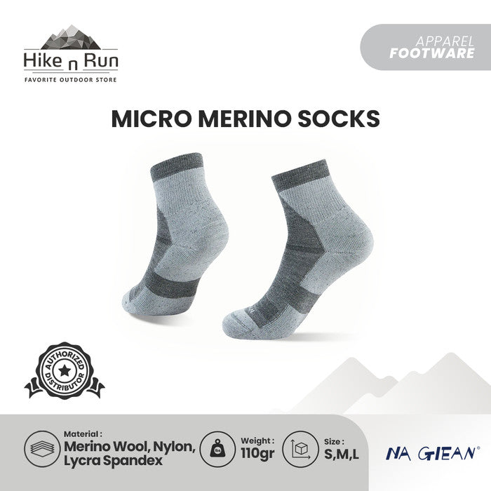 Na Giean Kaos Kaki Hiking NGCM0002 Crew Merino Socks