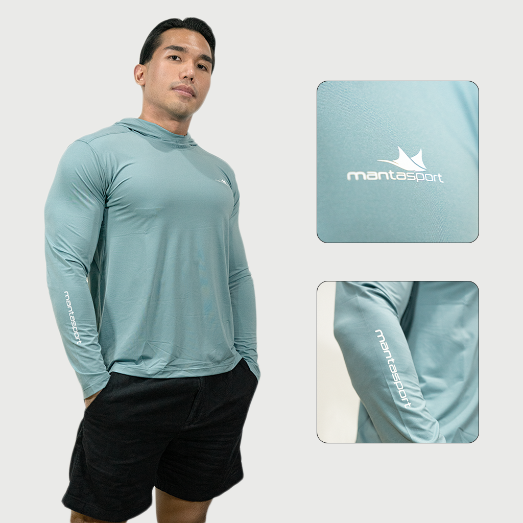Mantasport MPS Long Sleeve Hoodie Shirt Kaos Lengan Panjang Hoodie Kayaking Running Hiking Fishing Camping