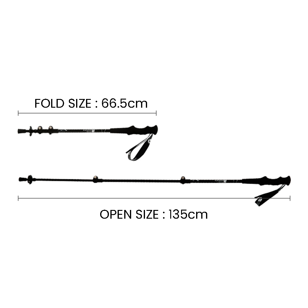 MOBI GARDEN OVERLAND CARBON TREKKING POLE TELESCOPIC - NX20667006