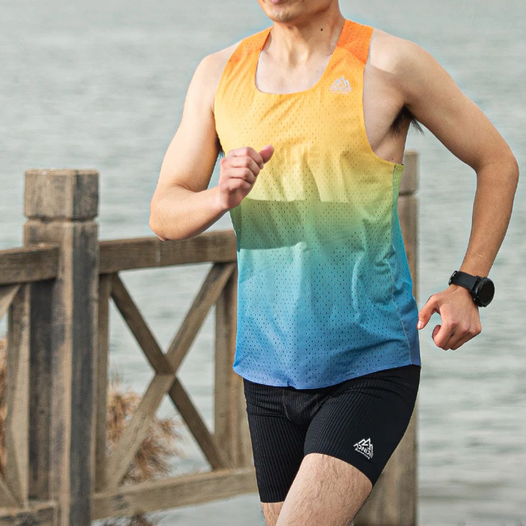 AONIJIE FM5155 Running Sleeveless Tank Top Baju Lari Singlet Ultralight Quick Dry Breathable Sport Outdoor