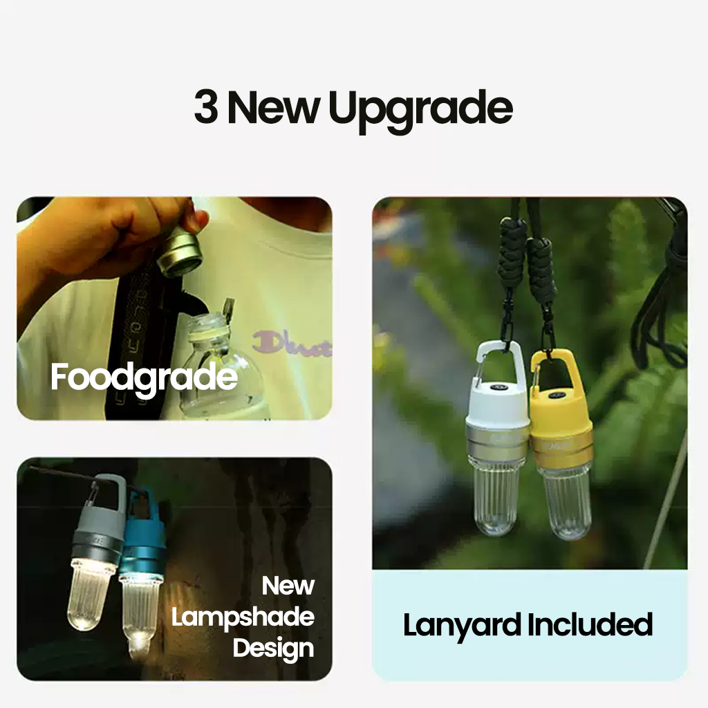 Aksesoris Sunrei Mini Lantern Lampu Tenda Gantung Riverlight-S Camping Lentera kecil Ultralight hiking 100 Lumens waterproof tutup botol