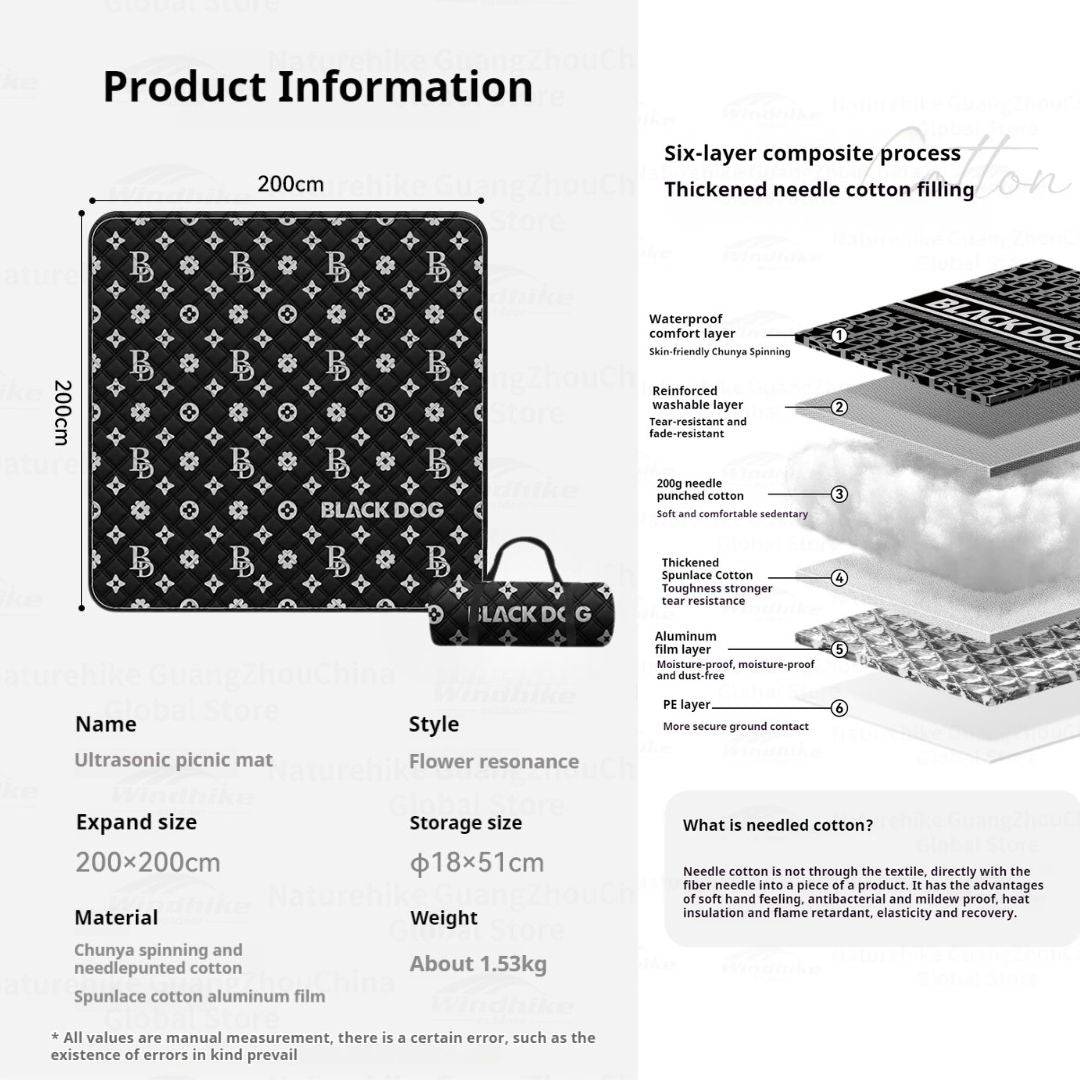 BLACKDOG Matras Piknik Camping Motif Ultrasonic Picnic Mat CBD2550WS011