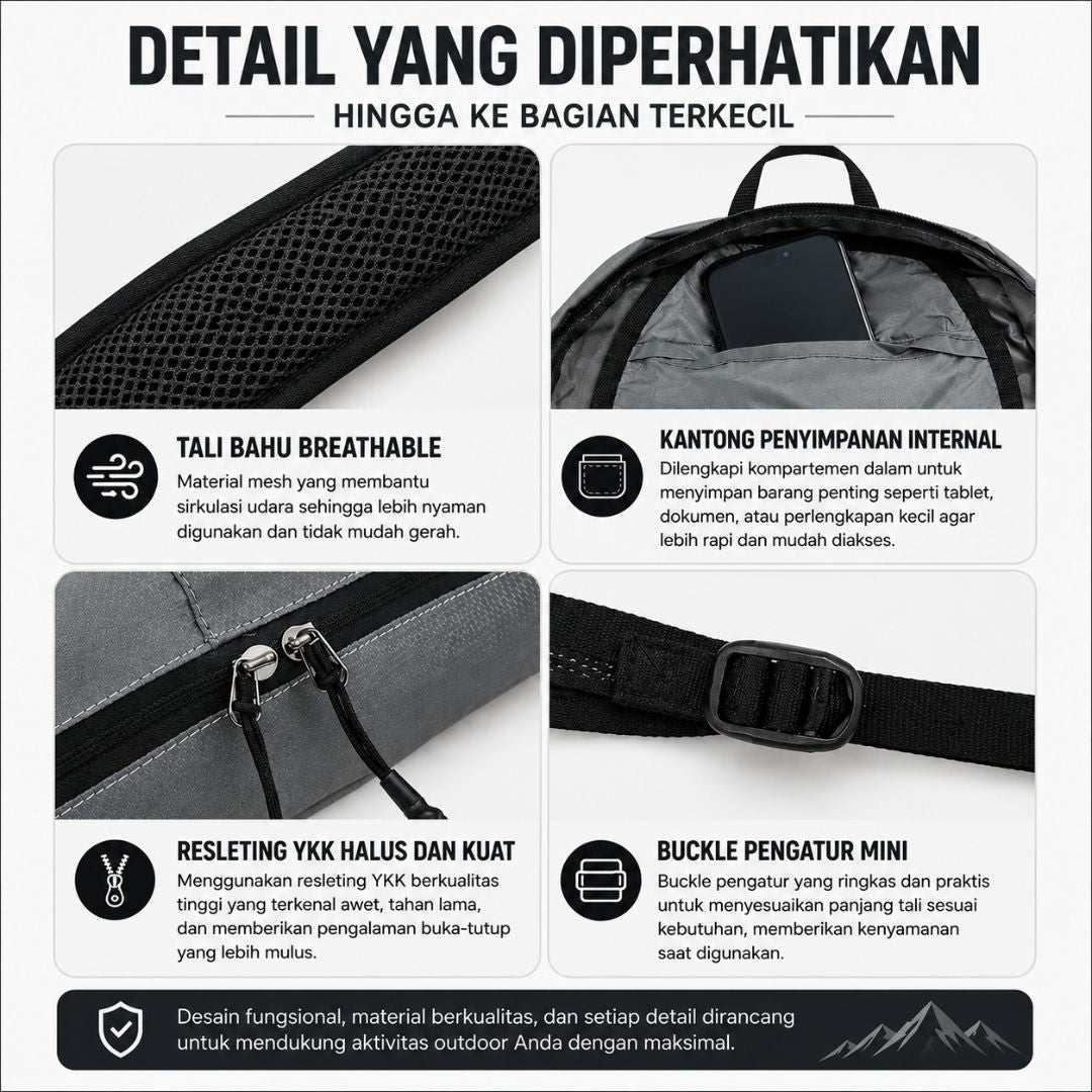 Ransel Lipat Naturehike Silicone folding Backpack NH17A012-B