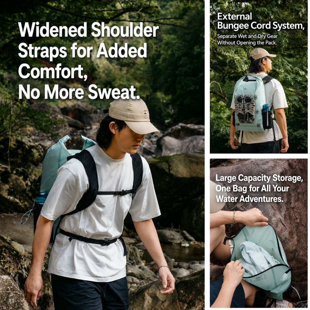 Dry Bag Ringan NATUREHIKE CNH22BB003 25L Backpack Carrier Hiking