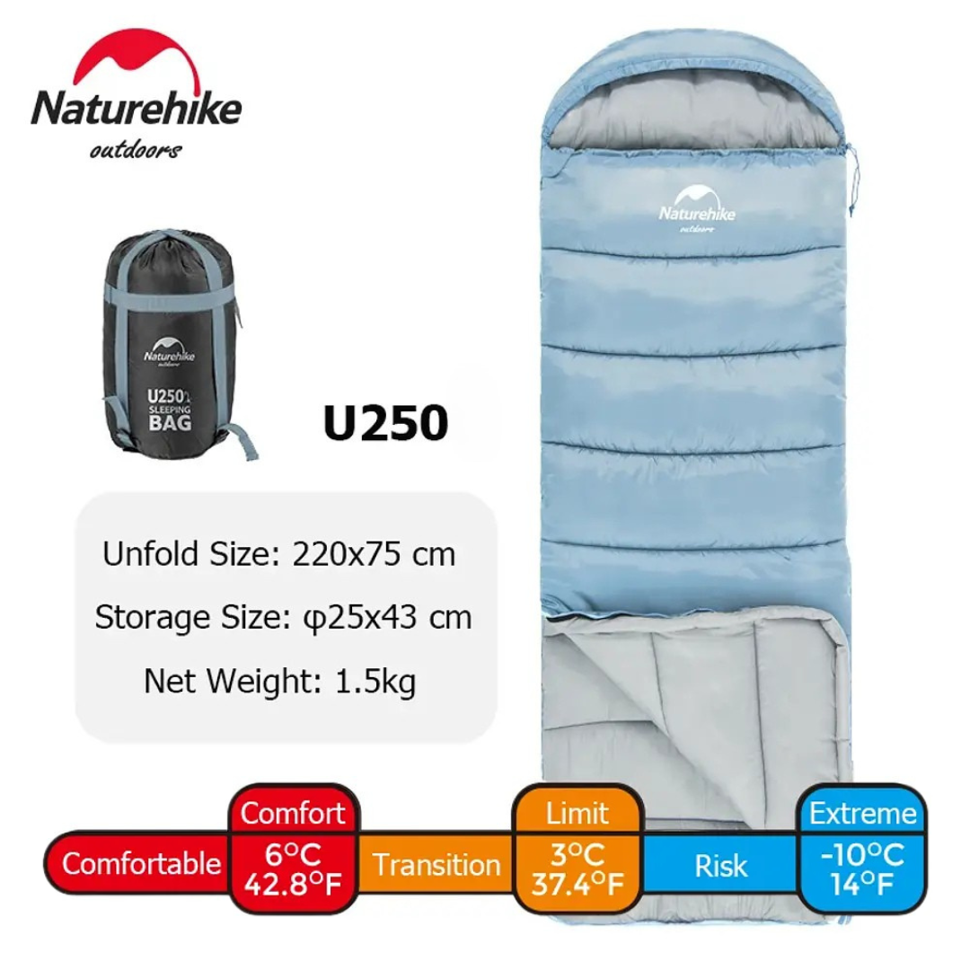 Naturehike Sleeping Bag Single Envelope U250 U250S NH20MSD07