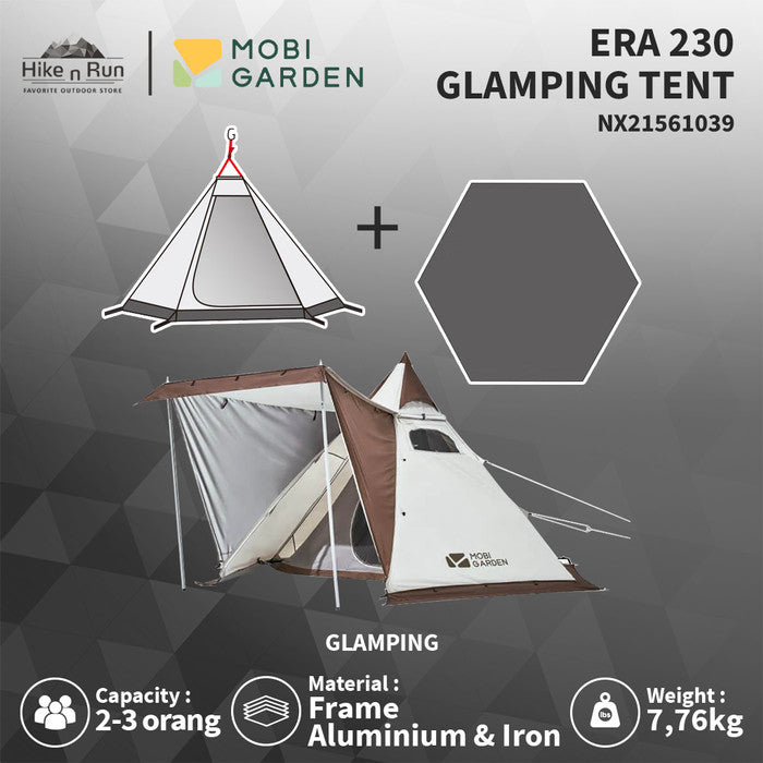 Tenda Camping Mobi Garden NX21561039 ERA 230 Glamping Tent+Inner NX21672022+Mat  NX21672024