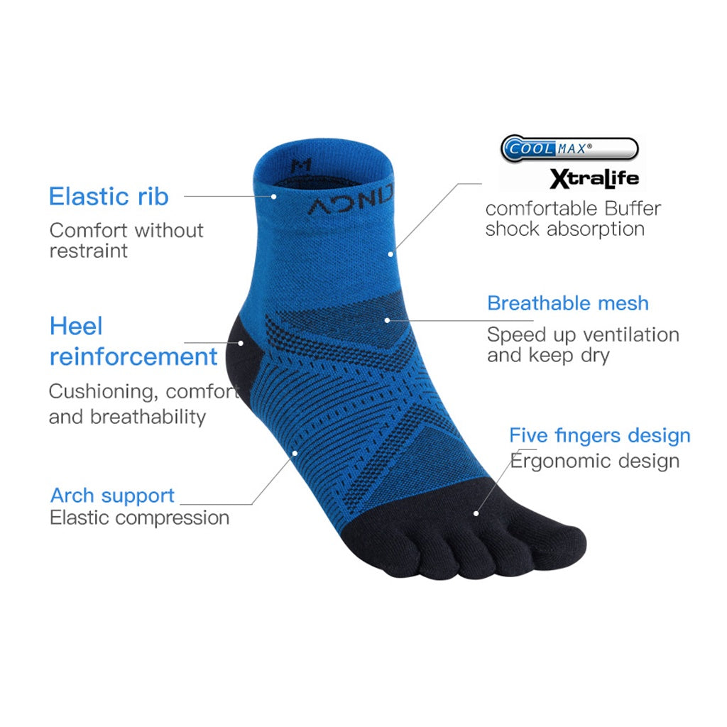 Aonijie E4825 Kaos Kaki Running Finger Socks Middle Cut