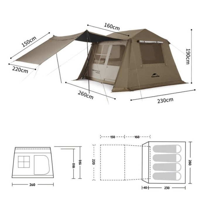 NATUREHIKE VILLAGE 6.0 AUTO TENT CNK2300ZP021