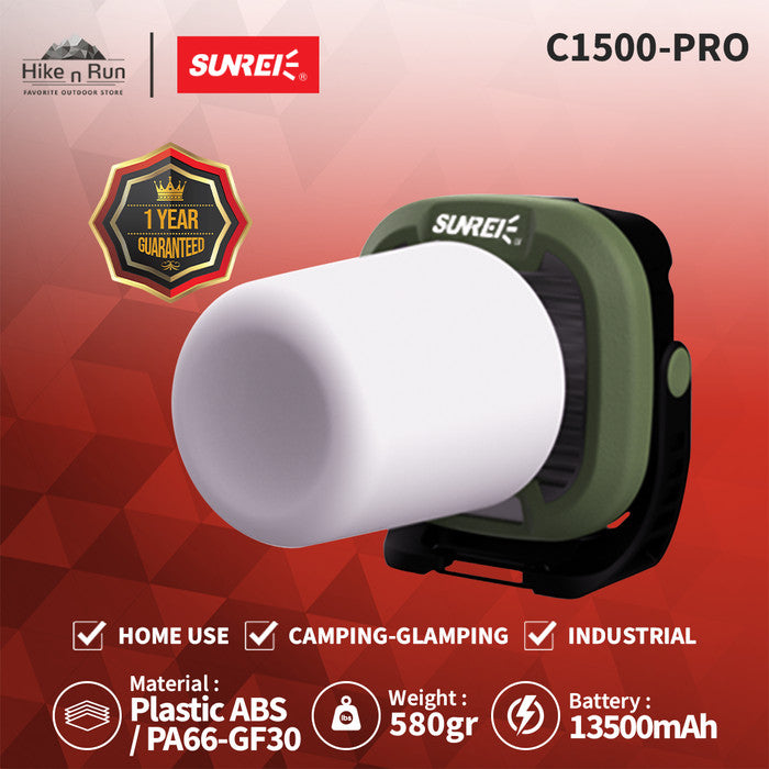 Lampu Serbaguna Sunrei C1500 Mini Camping Light