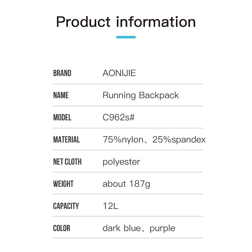 Aonijie C962S Rompi Lari Hydration Pack 12L